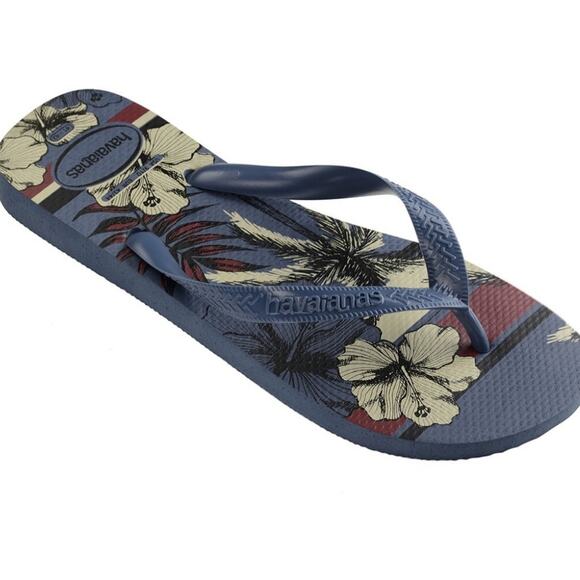 NWT Havaianas Men's Top Aloha Floral Flip Flop size 13 - Picture 1 of 13